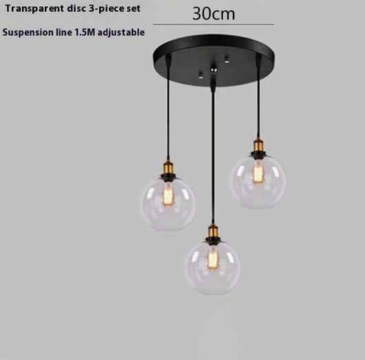 Lámpara Colgante Nórdica de Cristal Transparente para Restaurante - Image 27