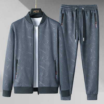 Conjunto Deportivo Casual de Dos Piezas con Cuello Alzado para Hombre - Image 8