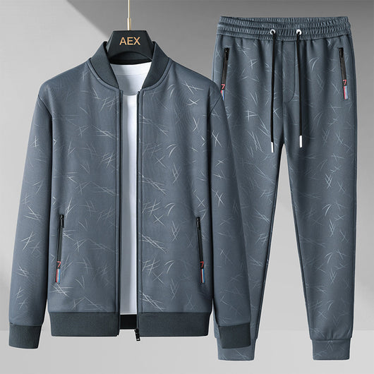 Conjunto Deportivo Casual de Dos Piezas con Cuello Alzado para Hombre - Image 8