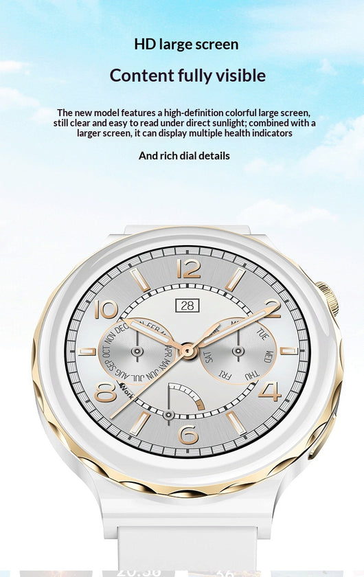 Reloj Inteligente HW52 Elegante con Esfera Redonda de Aleación de Zinc - Image 17