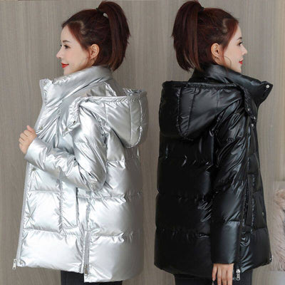 Chaqueta Acolchada Corta Suelta con Relleno Sintético - Image 3