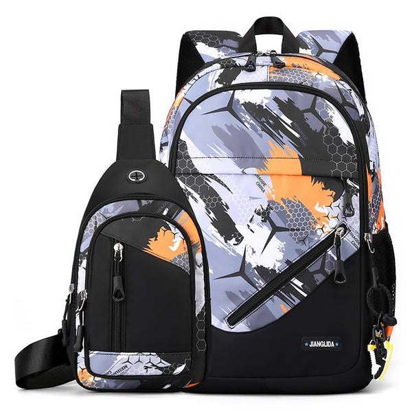 Set de Mochila y Bolsa Pectoral para Hombre - Image 6