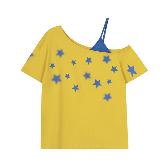 Playera Estrellas con Hombro Descubierto para Mujer - Image 6