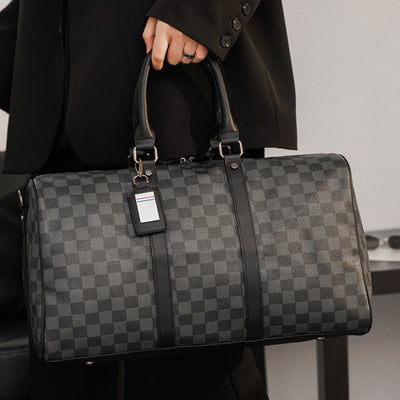 Bolso Bandolera Cuadros Coreano de Gran Capacidad para Viajes - Image 2
