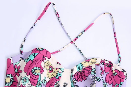 Conjunto Crop Top Encaje con Cordones y Falda Cintura Alta - Image 9