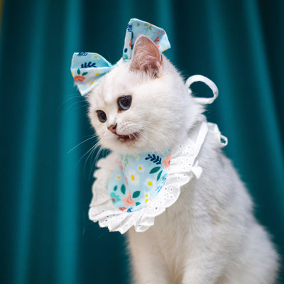 Babero Pañoleta Encaje Gato Estilo Princesa con Decoración - Image 9