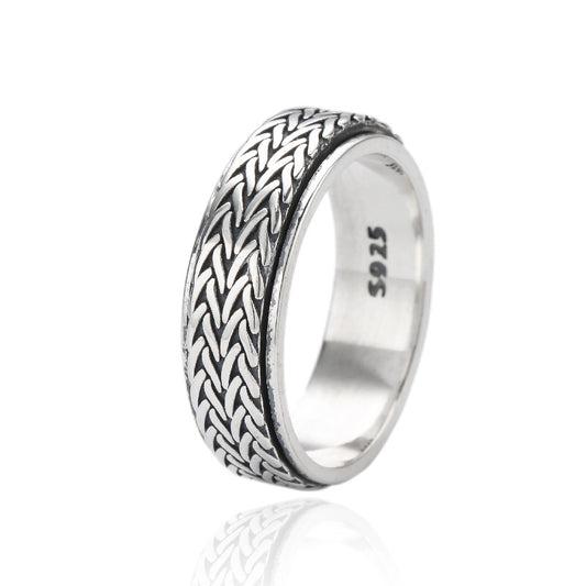 Anillo Tejido Estilo Hong Kong - Diseño Personalidad Femenina - Image 2