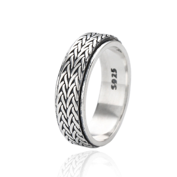 Anillo Tejido Estilo Hong Kong - Diseño Personalidad Femenina - Image 2