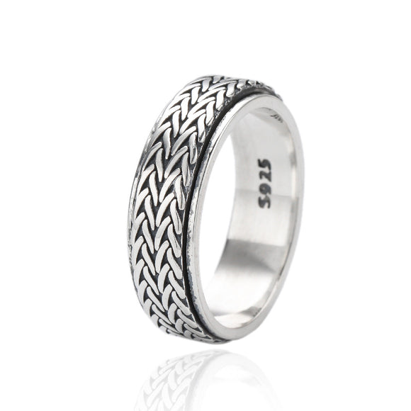 Anillo Tejido Estilo Hong Kong - Diseño Personalidad Femenina