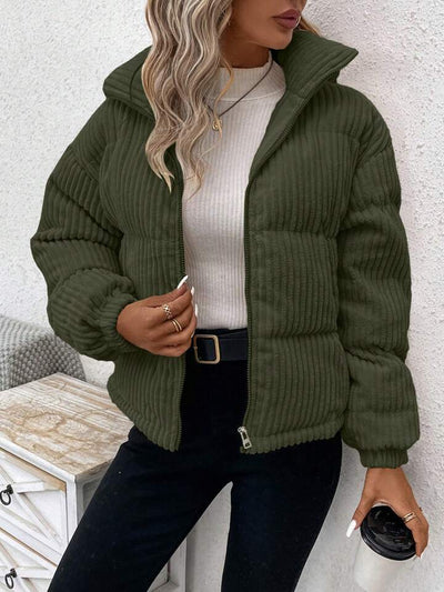 Abrigo de Pana Grueso Talla Grande para Mujer - Image 17