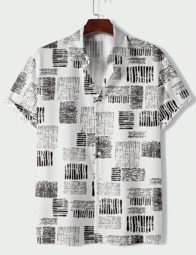 Camisa Casual de Hombre con Rayas Estampadas - Image 27