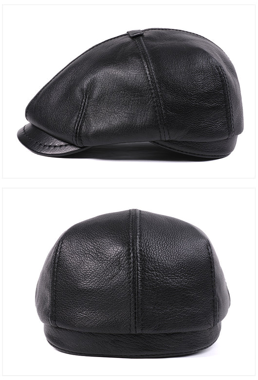 Gorra Boina Vintage Estilo Newsboy Inglés con Piel de Oveja y Visor Octagonal - Image 15