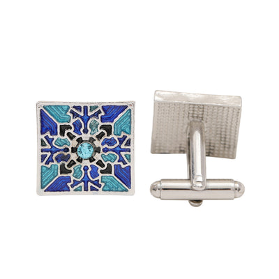 Gemelos Azules con Clip de Corbata - Accesorios Ejecutivos Unisex con Estuche de Regalo - Image 5