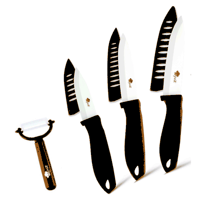 Set de 5 Cuchillos de Cerámica Zirconia con Hojas Blancas - Image 8
