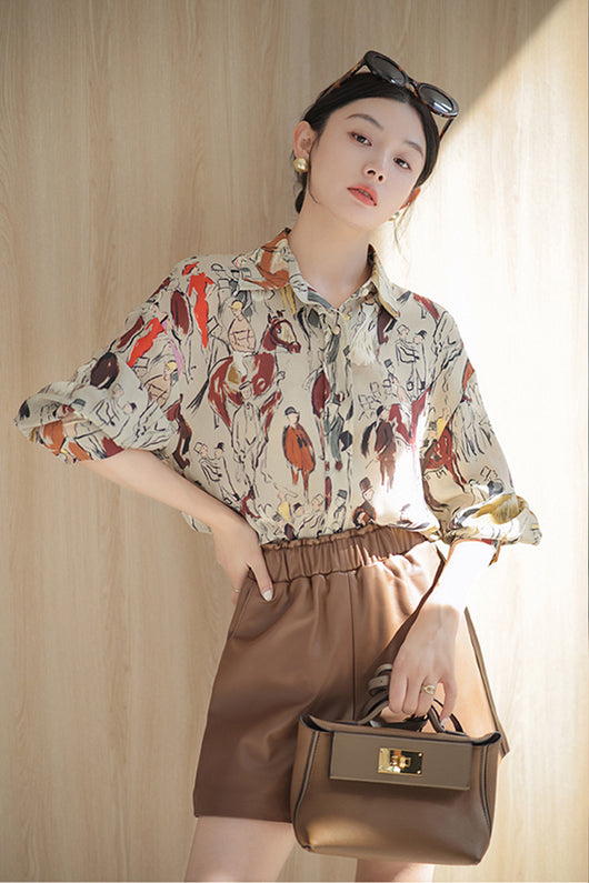 Shorts de Cuero Sueltos y Rectos para Mujer - Image 6