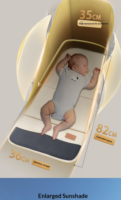 Cochecito de Bebé Reclinable Plegable con Suspensión de 4 Ruedas - Image 17