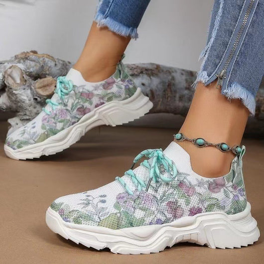 Zapatillas Deportivas Slip-On con Flores 3D - Tecnología Flyknit Ligera - Image 6
