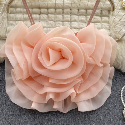 Blusa Vacacional para Mujer con Flores Tridimensionales en Organza - Image 33