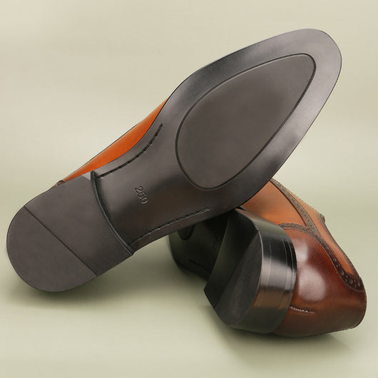 Zapatos Oxford de Cuero Tallado para Hombre - Estilo Brogue Ejecutivo - Image 12