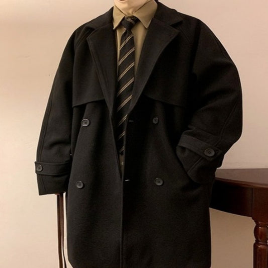 Abrigo de Lana para Hombre con Acolchado Premium - Largo Elegante