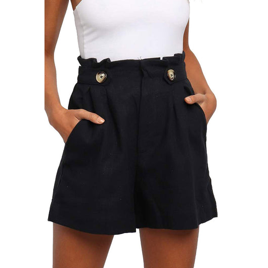 Pantalones Rectos de Cintura Alta con Volantes - Estilo Europeo y Americano - Image 8