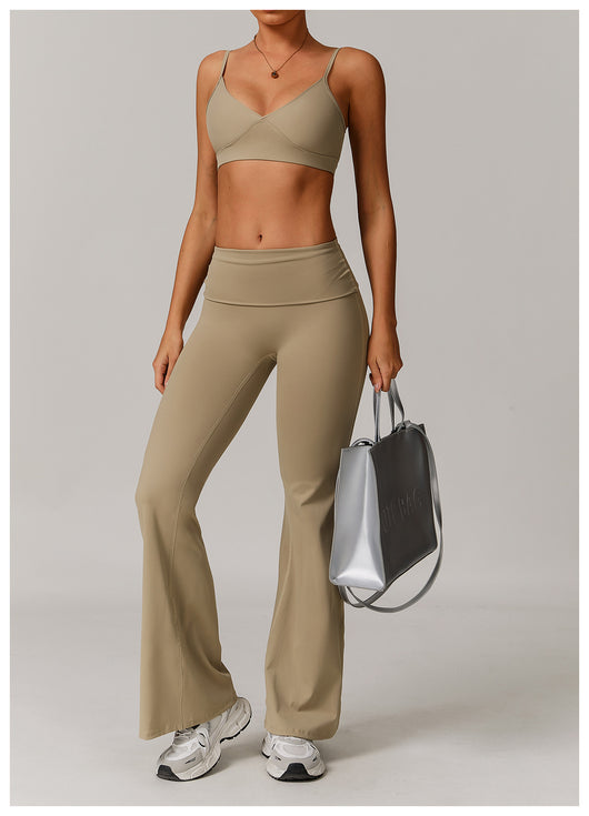 Pantalones Yoga Cintura Alta Plegables para Mujer - Image 38