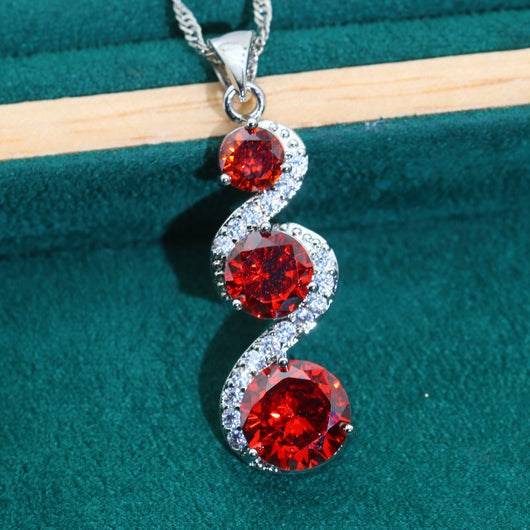 Conjunto de Joyería Zircón de 4 Piezas: Collar, Pulsera, Aretes y Anillo - Image 9