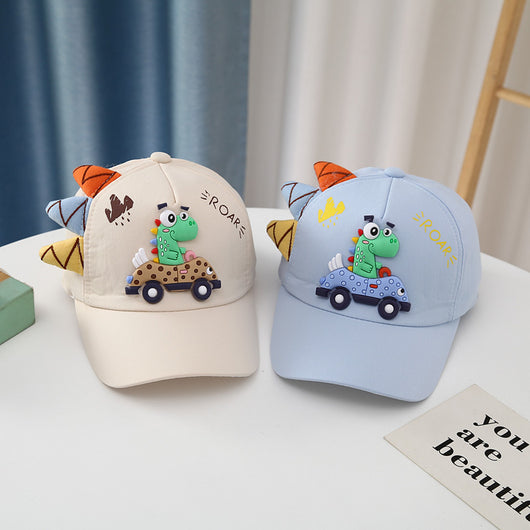 Gorra de Béisbol Infantil Estilo Coreano con Bordado de Dinosaurio y Auto - Image 3