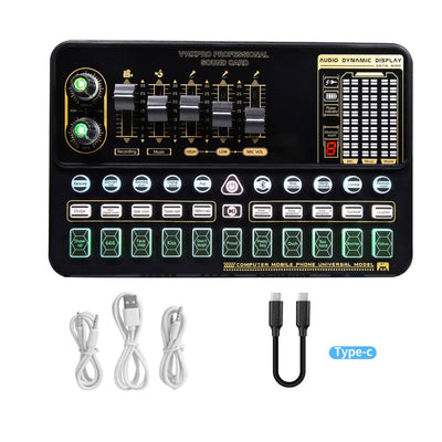 Kit de Tarjeta de Sonido para Transmisión en Vivo con Micrófono Condensador - Image 8