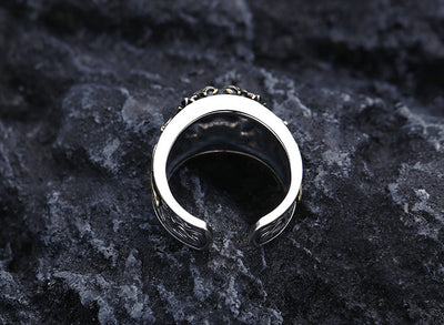 Anillo Ajustable Cabeza de Tigre en Plata 925 Estilo Retro - Image 10