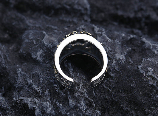 Anillo Ajustable Cabeza de Tigre en Plata 925 Estilo Retro - Image 10