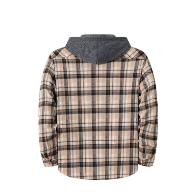 Chaqueta Hoodie Cuadriculada Moderna para Hombre - Image 21