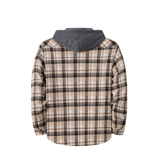 Chaqueta Hoodie Cuadriculada Moderna para Hombre - Image 21