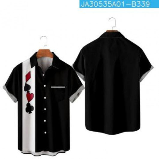 Playera Hombre Manga Corta Estampado 3D Rayas Creativas - Image 6