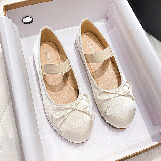 Zapatos Planos de Satén con Moño para Mujer - Image 4