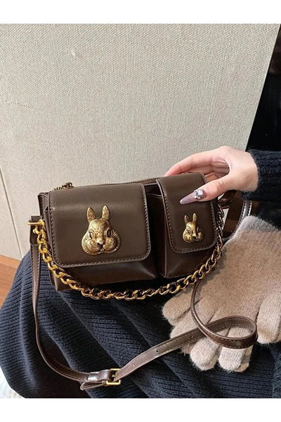 Bolso Baguette para Mujer con Diseño de Ardilla - Bolsa de Hombro Elegante - Image 5
