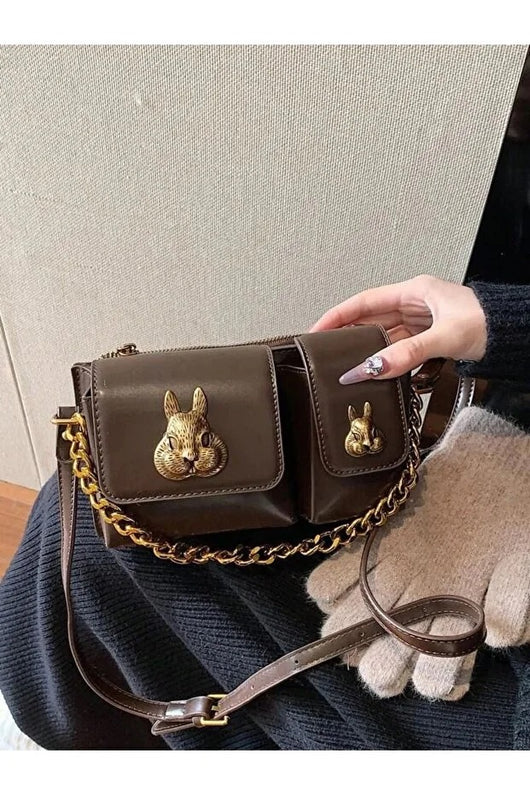 Bolso Baguette para Mujer con Diseño de Ardilla - Bolsa de Hombro Elegante - Image 5