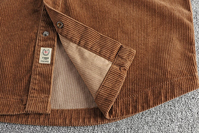 Camisa de Pana Gruesa Lavada con Manga Larga para Invierno - Image 13