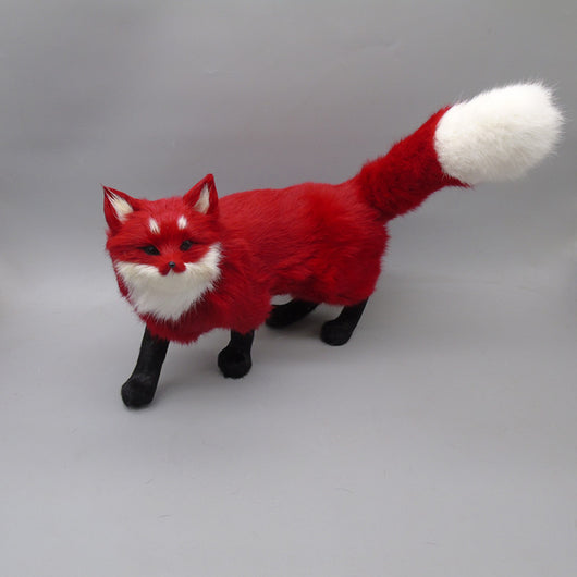 Decoración Zorro Simulación Pelaje Conejo - Artesanía Premium para el Hogar - Image 12