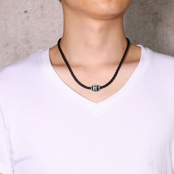 Collar Colgante Tai Perla en Acero Titanio