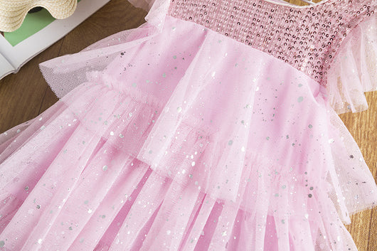 Vestido de Niña con Lentejuelas y Malla Brillante - Image 41