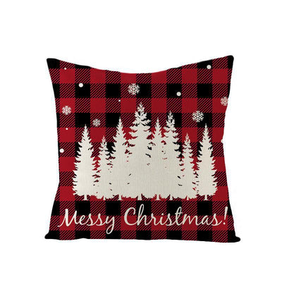Funda de Cojín Lino Escocés Nórdico Navideño en Oferta - Image 30