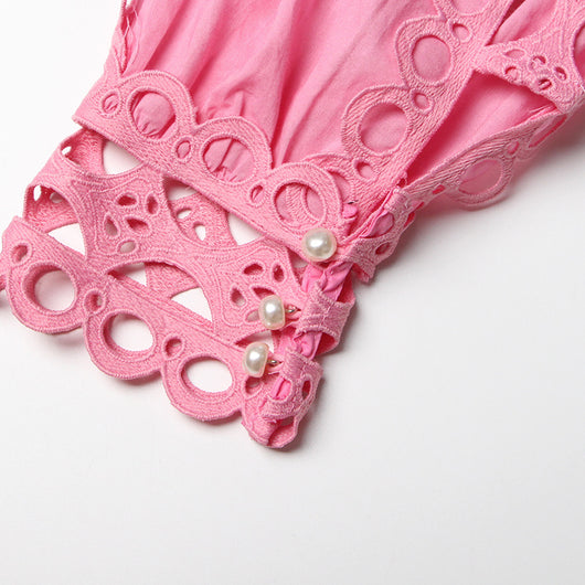 Conjunto de Dos Piezas: Blusa Manga Larga con Cuello de Encaje y Falda Cintura Alta - Image 13