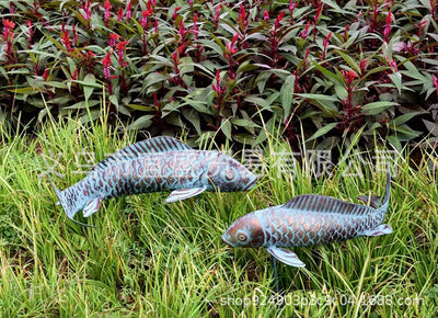 Ornamentos de Peces Luminosos para Jardín - Decoración en Resina Efecto Cobre - Image 8