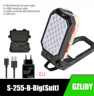 Linterna LED Recargable USB Plegable con Imán - Luz de Trabajo COB Impermeable - Image 7