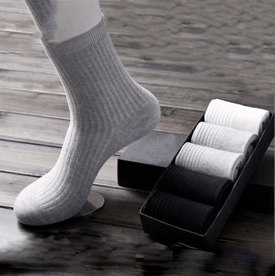 Calcetines Tubo Gruesos de Algodón Puro para Hombre - Comodidad Clásica - Image 6
