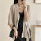 Versatile Solid-Colored Knit Cardigan - Stylish Travel Coat