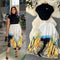 Conjunto de Dos Piezas: Blusa Plisada sin Mangas y Falda Diseño Exclusivo para Mujer