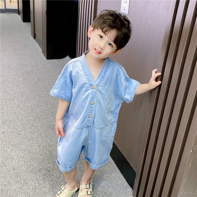 Ropa de Trabajo Infantil en Algodón - Conjunto Veraniego Moderno para Niños - Image 11