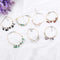 Pulsera Tejida en Rafia con Piedra Natural